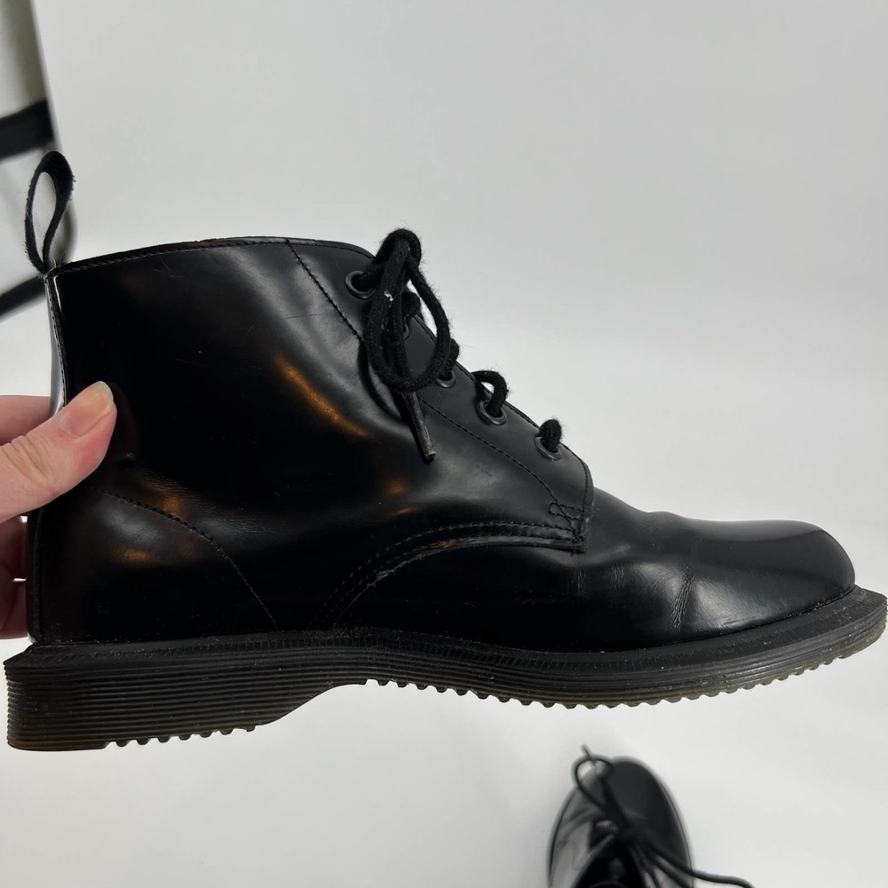 Martens Emmeline Refined Lace Up Leather Boot black polished smooth size 7 - Picture 5 of 10